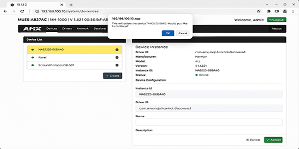 AMX MUSE Automator | HControl Device Basics
