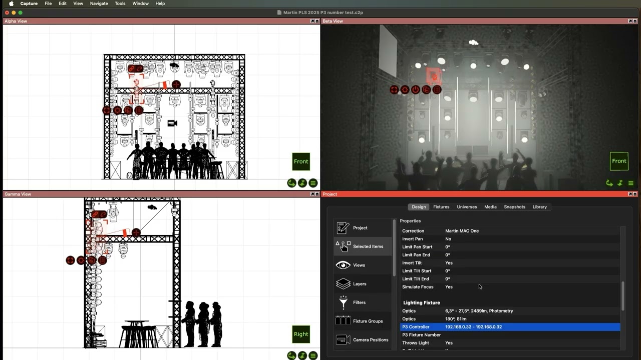 Martin P3 Control | Visualizer Protocol Output to Capture