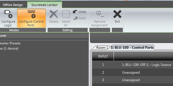 Configuring Control Ports